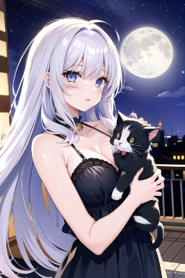 仔猫と散歩