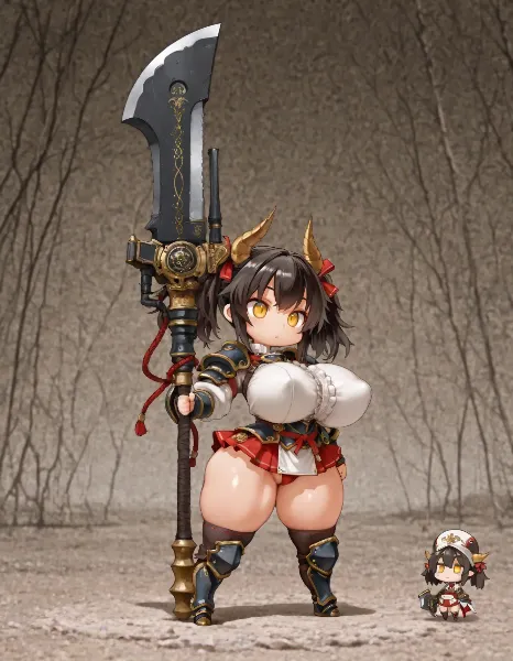 角付き戦士の凛々しい姿