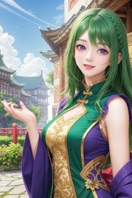 緑髪