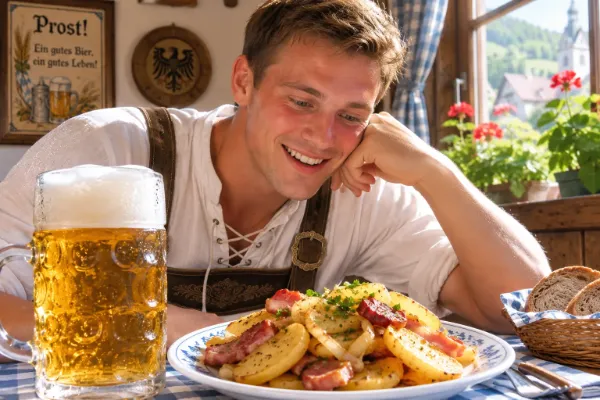 バイエルンのビールと笑顔