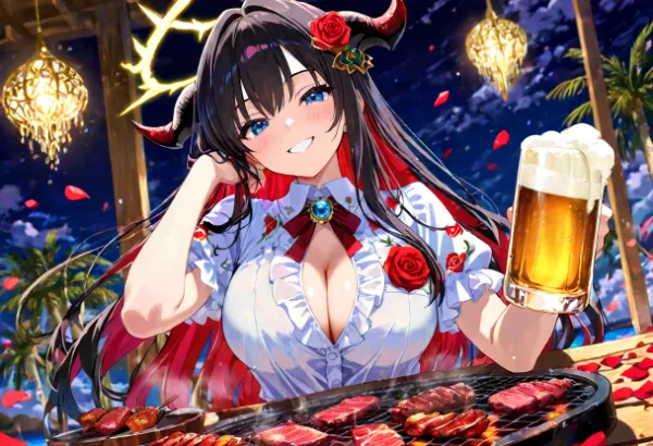 焼肉で一杯やるのじゃ！