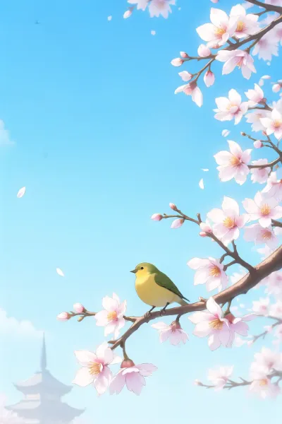 梅花とウグイス