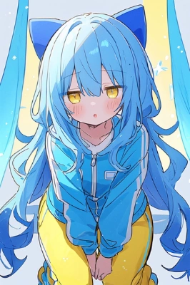 ジャージ姿のたれ目少女