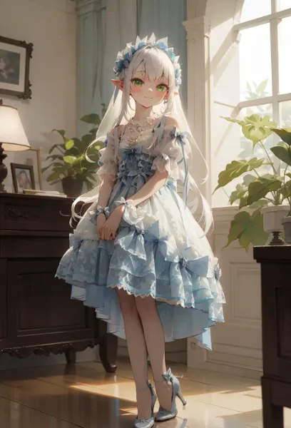 部屋の中の少女