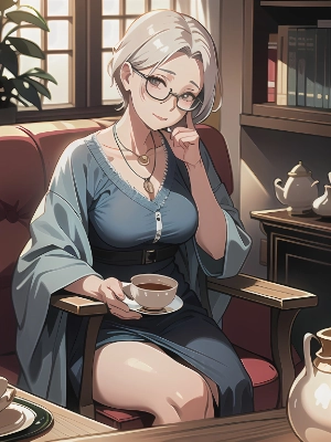 眼鏡の女性
