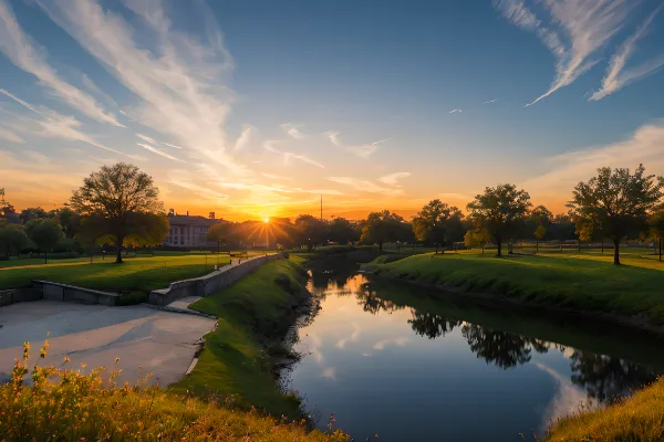 夕刻の自然公園