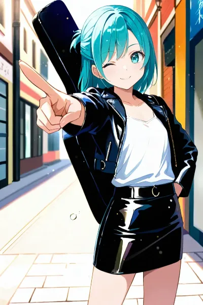 常磐アクア（お題：指差し#3）