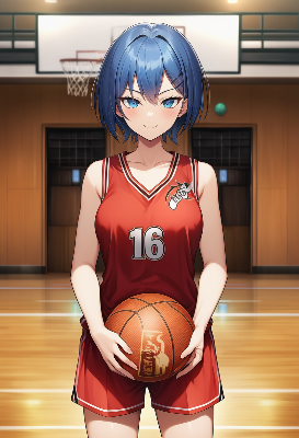 青髪少女の情熱シュート