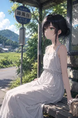 オシャレして隣町に遊びに行く。バスは1日5本あるかないか