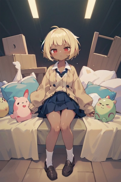 屋根裏部屋の女の子