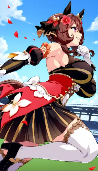 貴婦人、虹の向こうへ駆ける