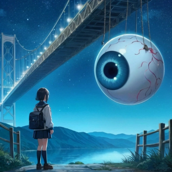 深夜の橋の下で