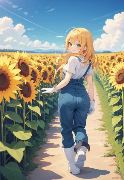 農業体験中の女の子