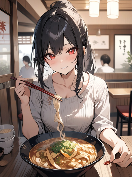 うどんと美少女