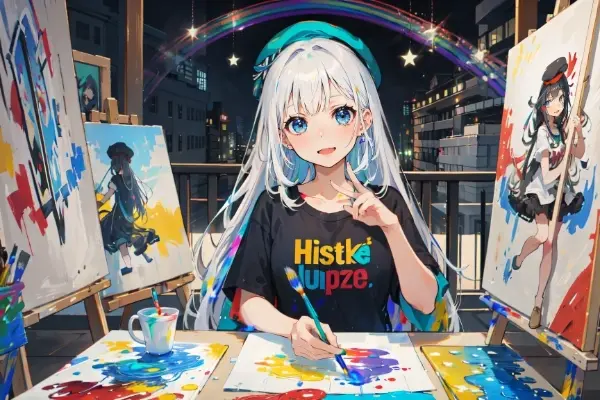 絵を描く画家を描く