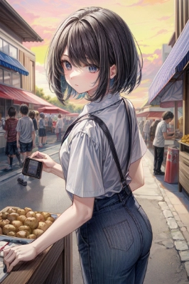 市場にて