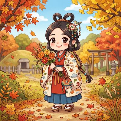 古墳時代×ちびキャラちゃん