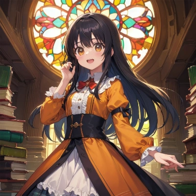 cute eye、愛華 「古代図書館2」