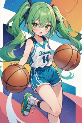 バスケ少女ミクさん