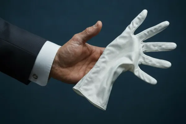 決闘を申しこむ手のフリー素材