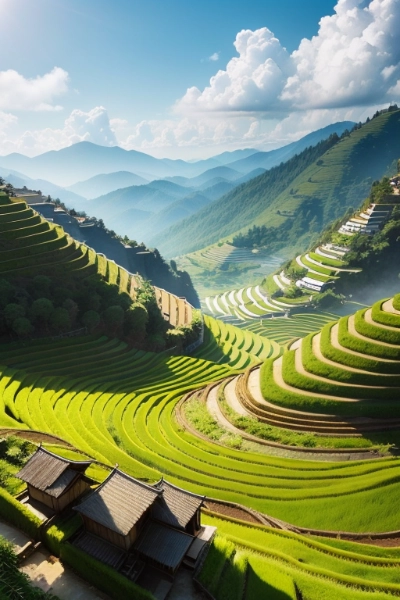 棚田の風景