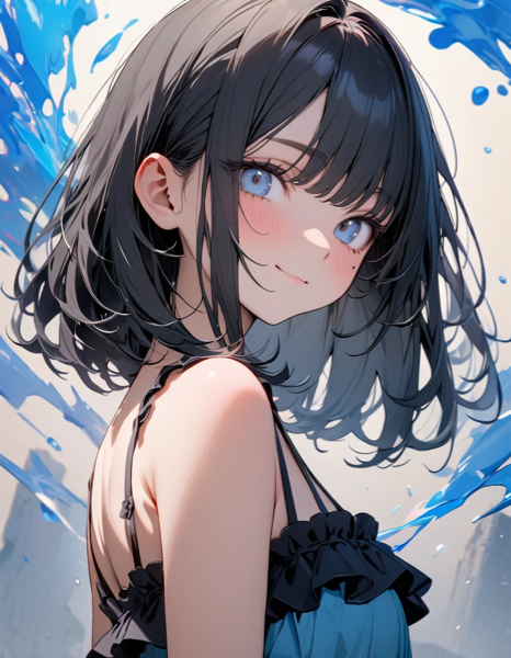 黒髪ボブの泣きぼくろ