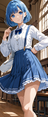 青髪さんの学校生活