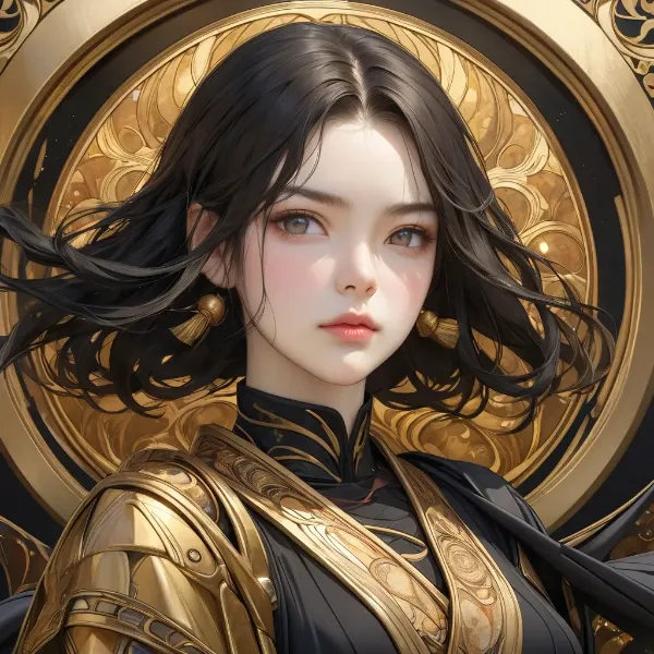 黄金の鎧を纏う少女