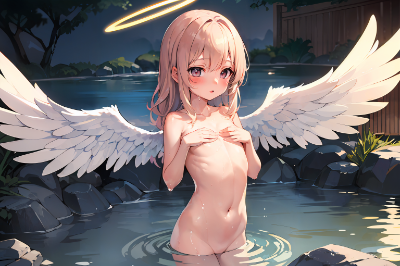 温泉に舞い降りた天使