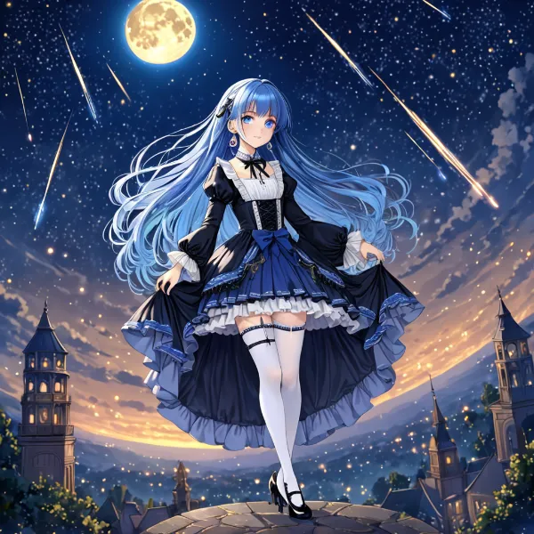 星降る夜の青い姫の願い