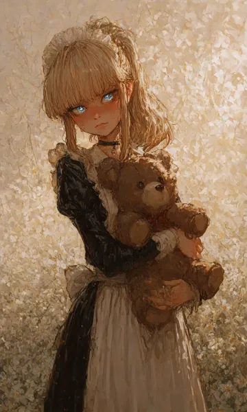 ぬいぐるみと花
