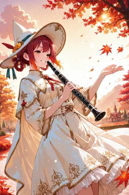 秋空の下で奏でる音色