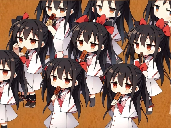 全校集会が暑くてアイス食い始めた9つ子ちゃんたち