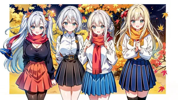 紅葉舞う秋の友情物語