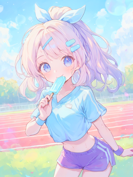 部活終わりにアイスキャンディ