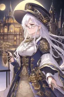 白髪女の子のパトロール