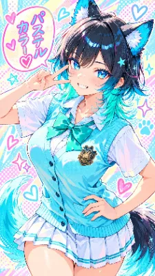🐺 パステルカラー！ 〜こういう可愛いのも悪くねぇな！〜💙🌿
