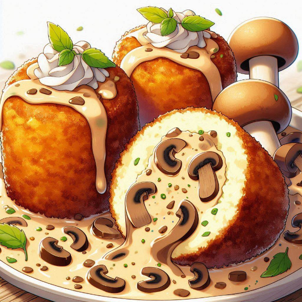 きのこクリームシチューのコロッケ