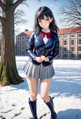 【参照生成用】ブレザー制服JK