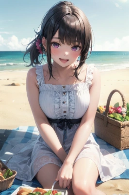 浜辺のピクニック