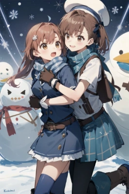 雪ハグ