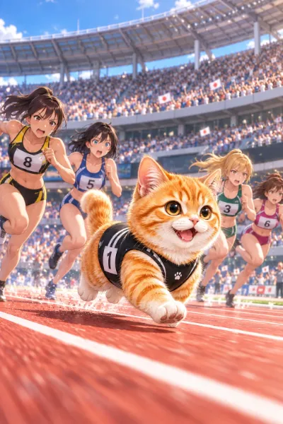 走る子猫
