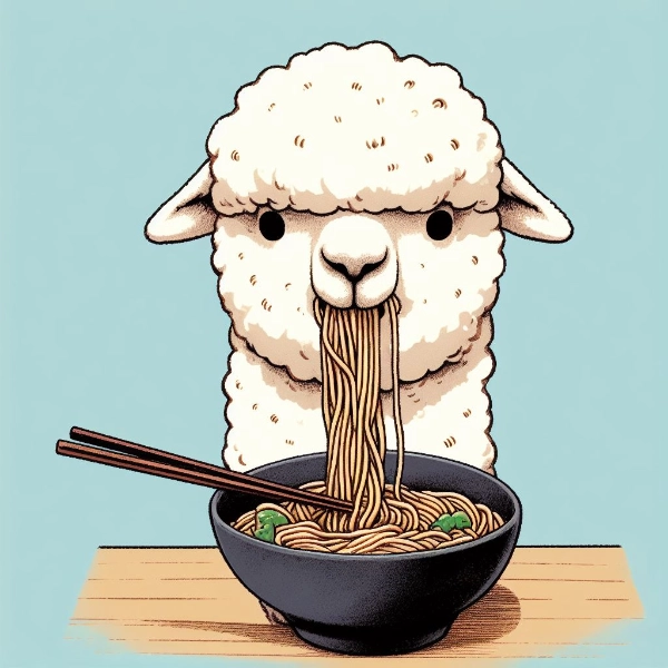 箸は使えないアルパカ