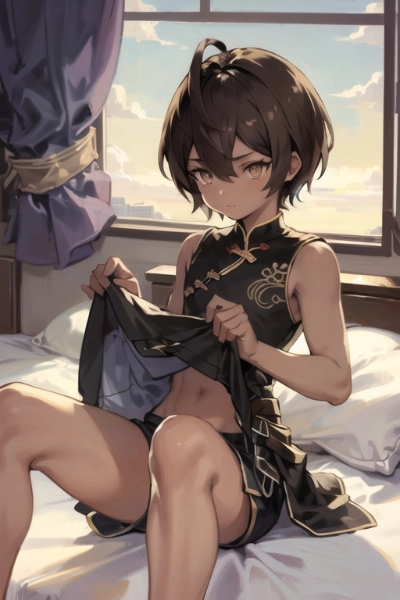 チャイナドレスの少年