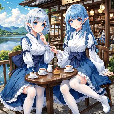 お昼のカフェ