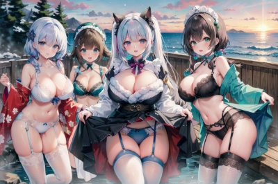 海と着物