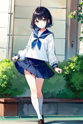 制服姿の男の子