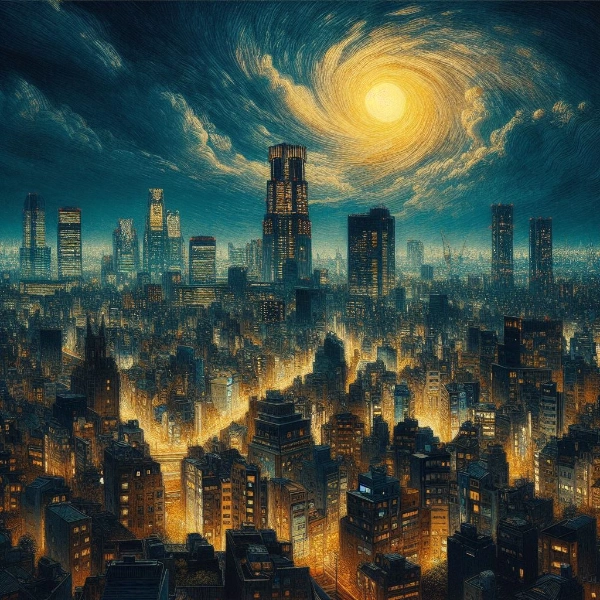 嘘絵画八百景 『夜景』