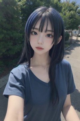 青髪の女