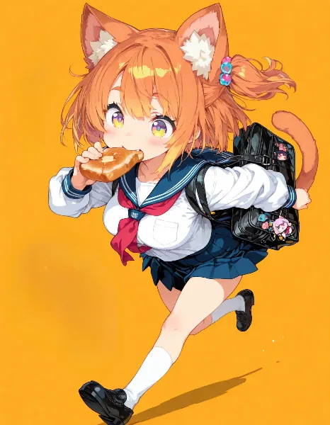 猫耳少女の遅刻ダッシュ！